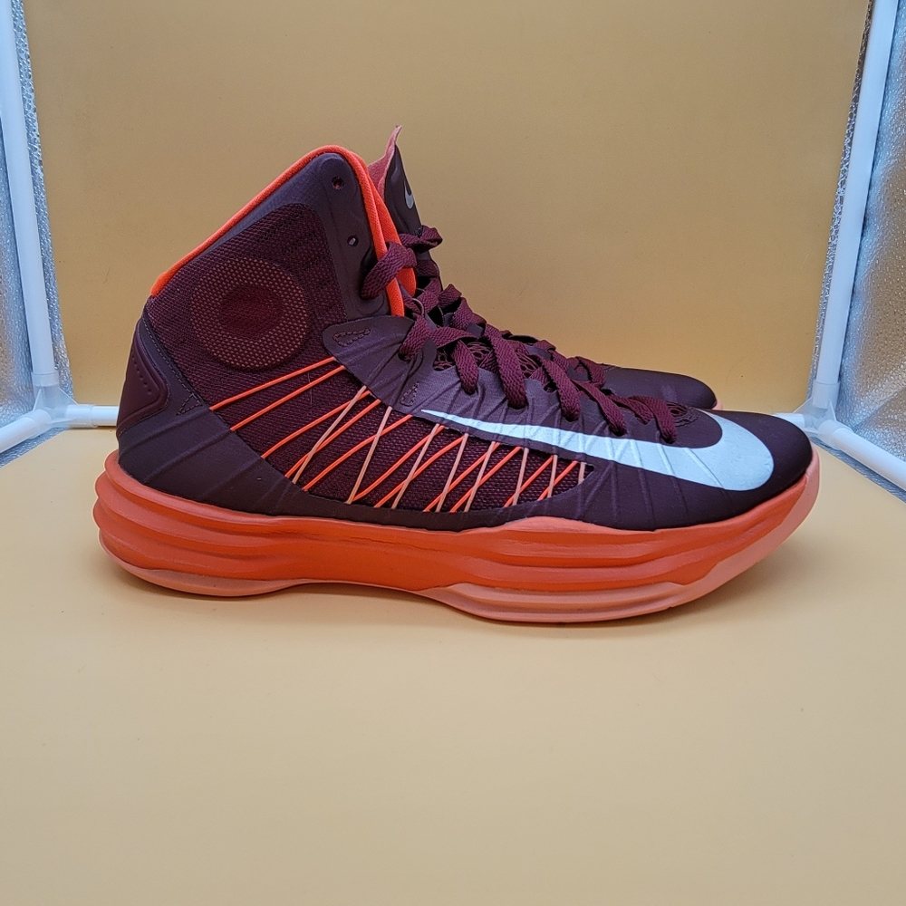 Nike Burgundy and Orange Athletic Sneakers